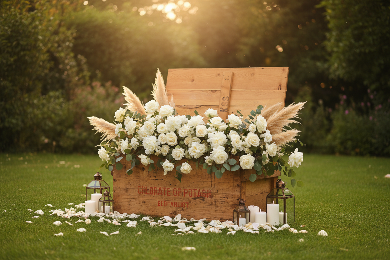 Grote houten kist sfeerfoto