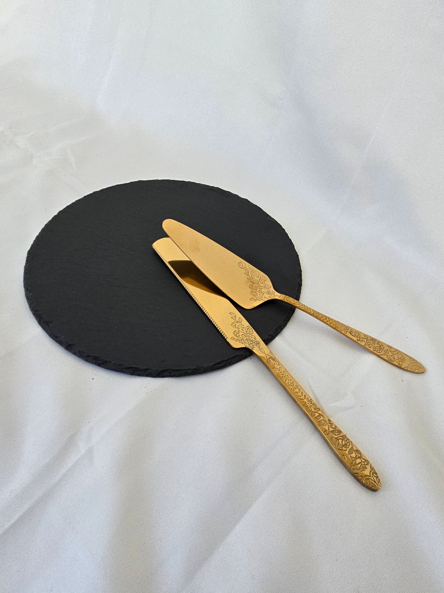 Taart schep set goudkleurig