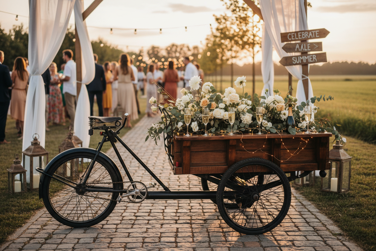 Vintage bakfiets event styling