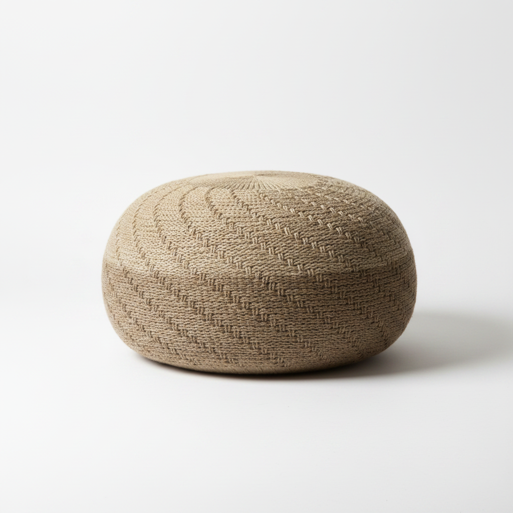 Productfoto Poef – nat zand kleur