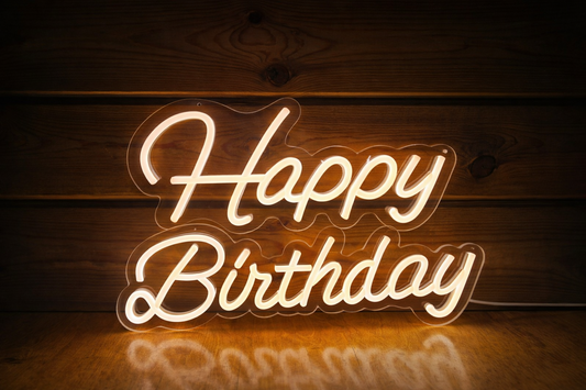Neon licht Happy Birthday