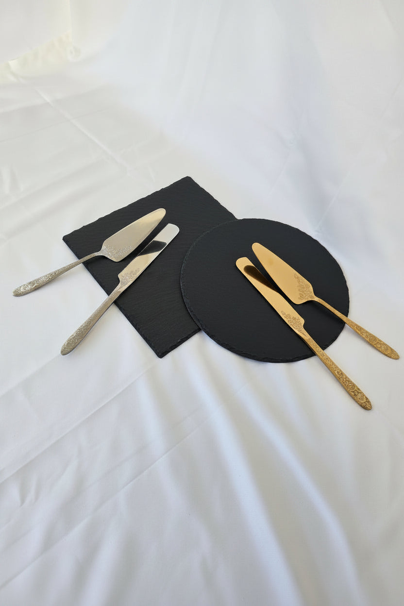Taart schep set goudkleurig