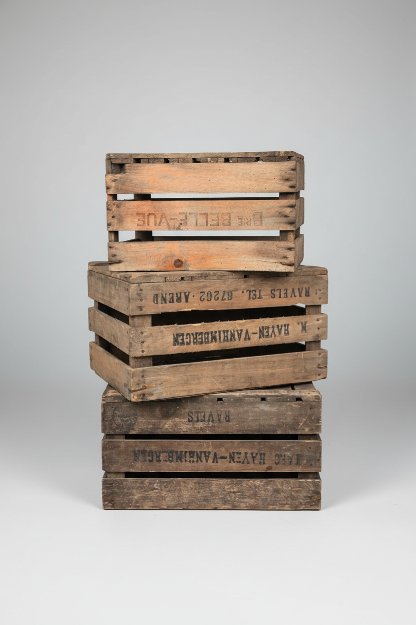 Houten fruit kistjes